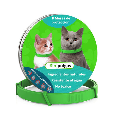 Sin-pulgas - Collar antipulgas y garrapatas para gatos de 8 meses